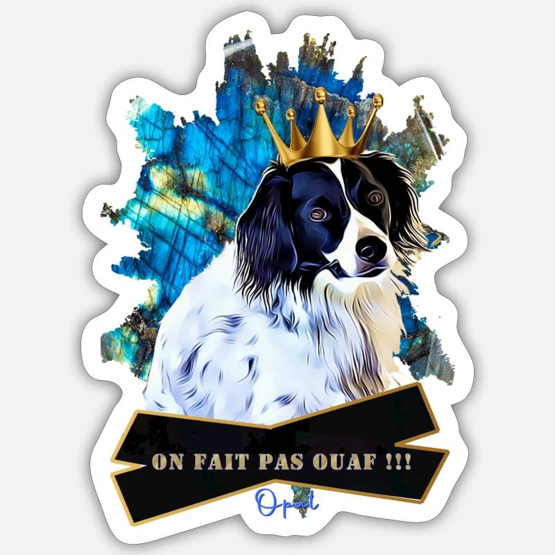 King opal labradorite - Sticker taille S (10 x 10 cm) - blanc mat