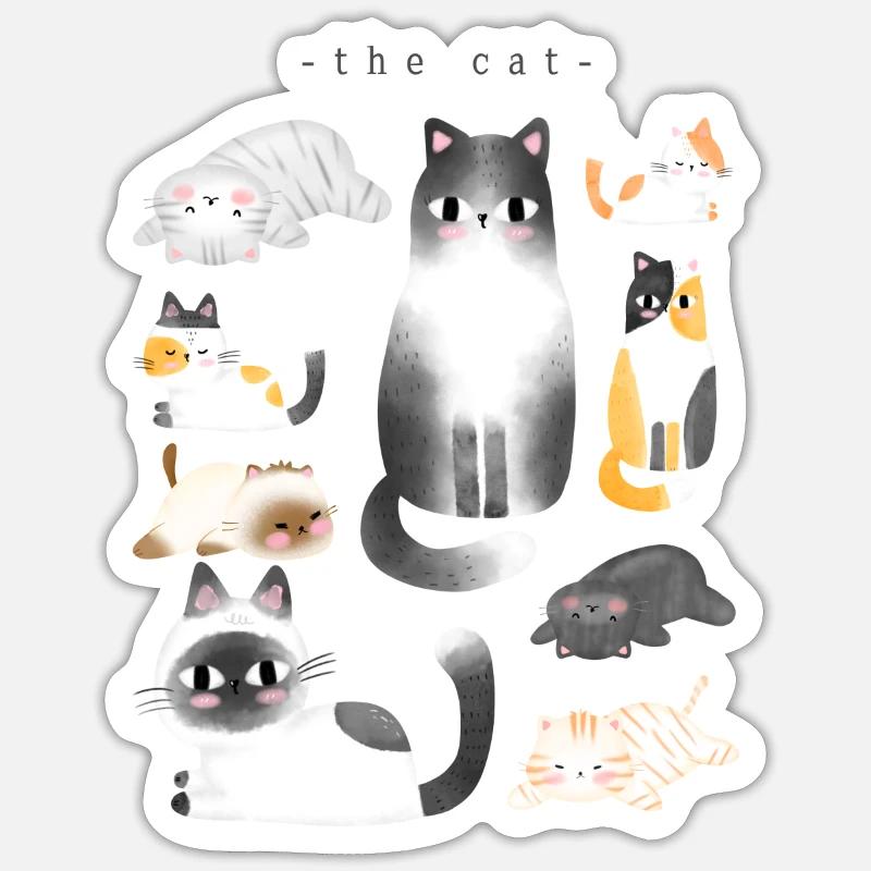 le chat Sticker taille S (10 x 10 cm)