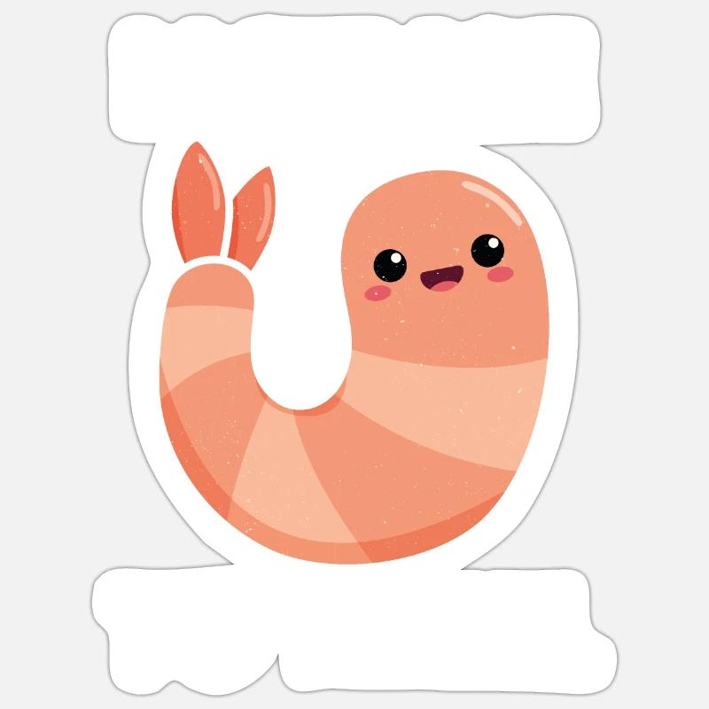 Lizenz für Krill, Garnelen oder Garnelen Sticker Größe S (10 x 10 cm)