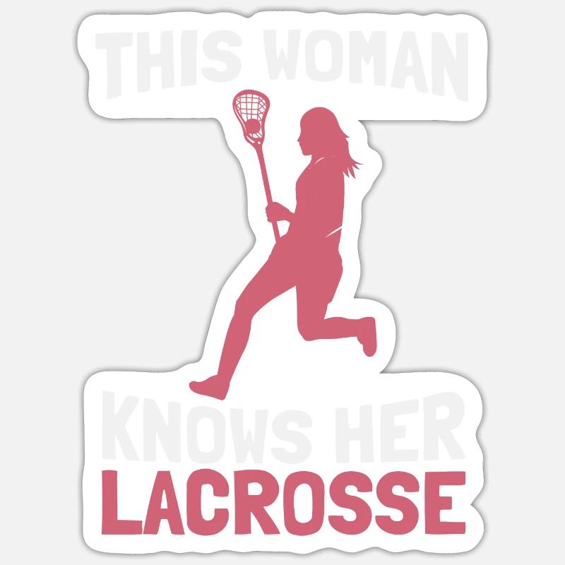 Lacrosse - Sticker taille S (10 x 10 cm) - blanc mat