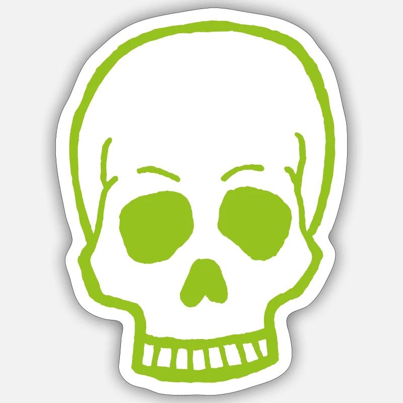 Skull - Sticker size S (10 x 10 cm) - white matte