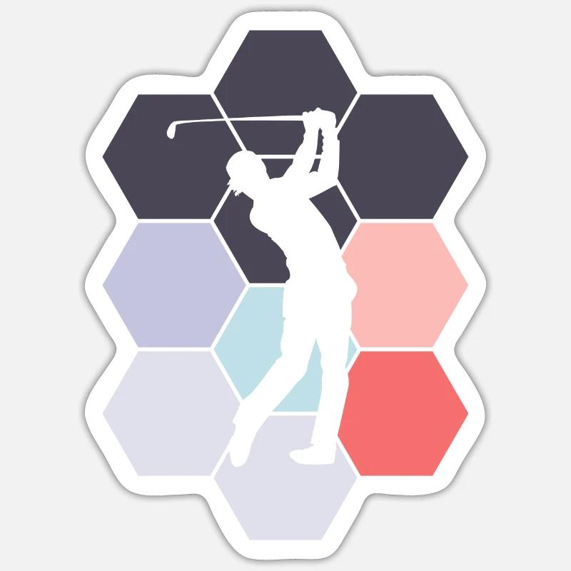 Golfeurs Golfeurs Golf abstrait Golf Sticker taille S (10 x 10 cm)