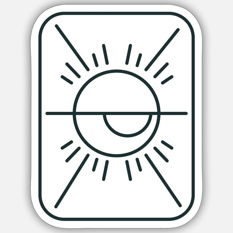 geometric chip eye - Sticker size S (10 x 10 cm) - white matte