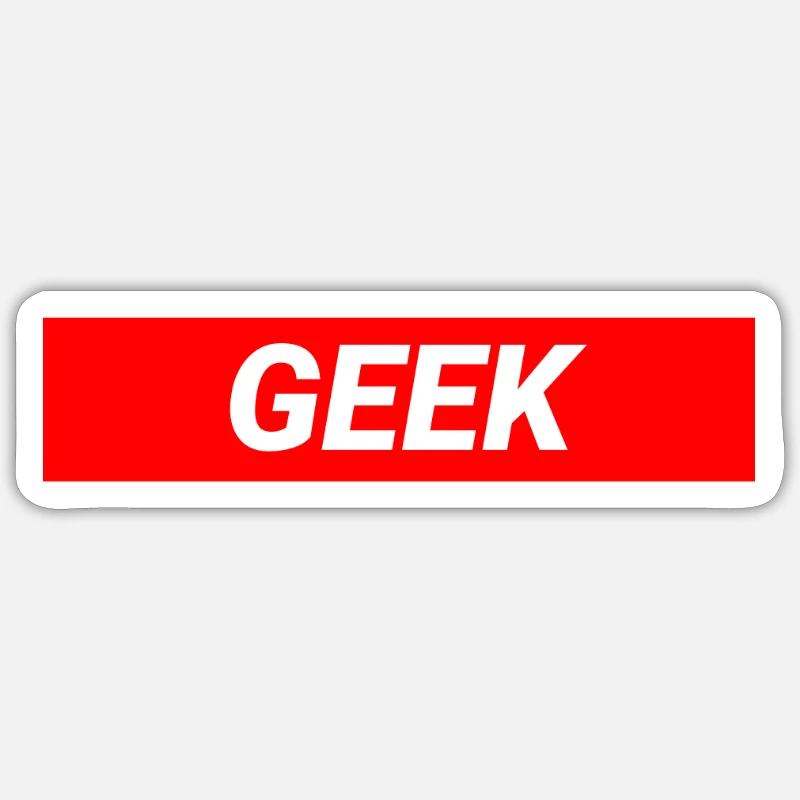 Geek Design - Sticker taille S (10 x 10 cm) - blanc mat