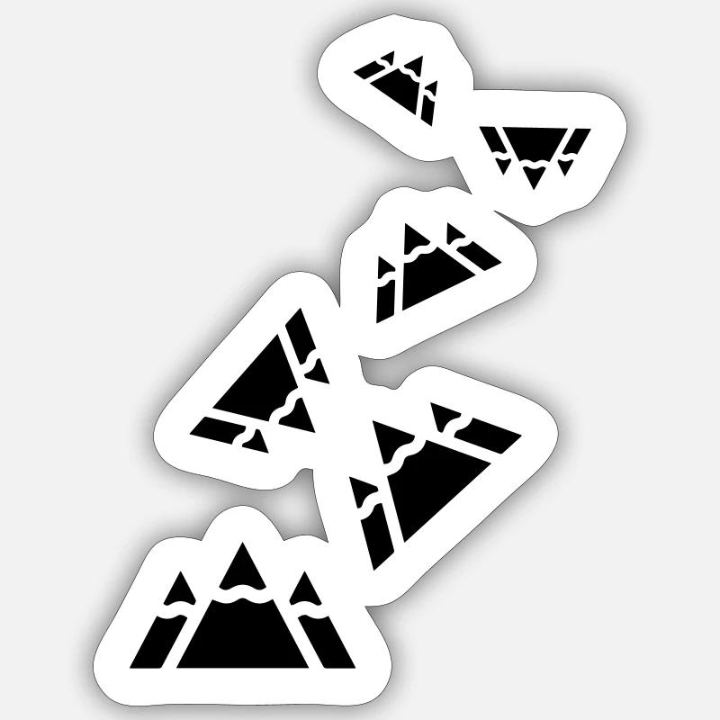 Mountains - Sticker size S (10 x 10 cm) - white matte