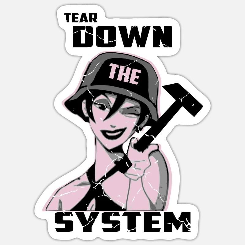 Destroy the system Sticker size S (10 x 10 cm)