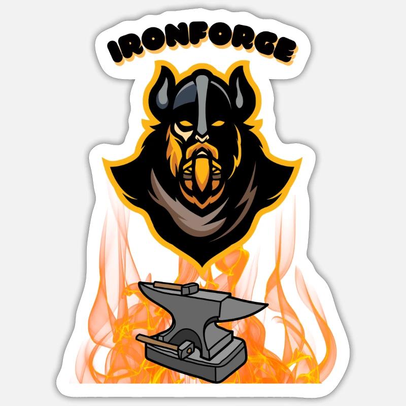 ironforgeFarbe - Sticker Größe S (10 x 10 cm) - Mattweiß