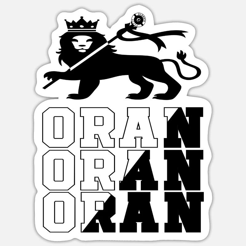 Oran - Sticker taille S (10 x 10 cm) - blanc mat