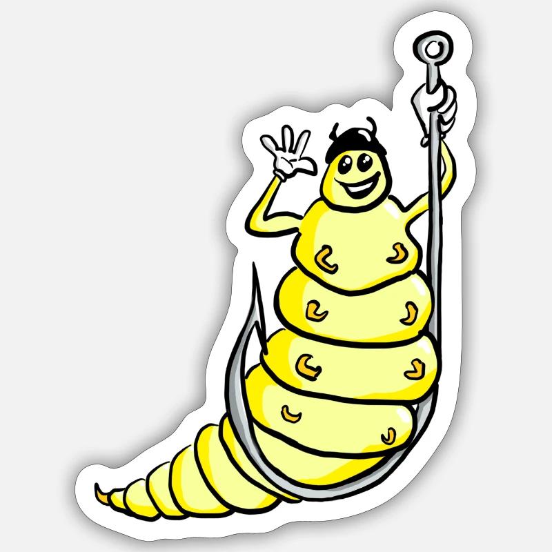 Asticot d’abeille - Sticker taille S (10 x 10 cm) - blanc mat