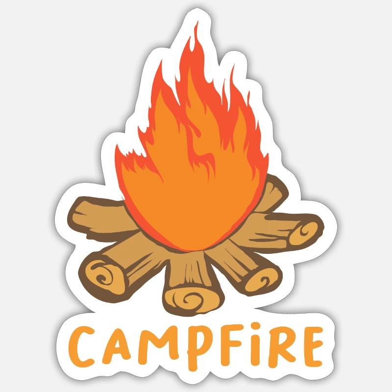 Campfire Sticker size S (10 x 10 cm)