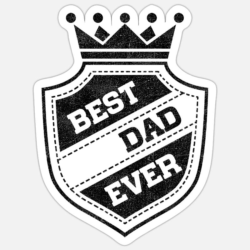 Best Dad Ever - Sticker size S (10 x 10 cm) - white matte