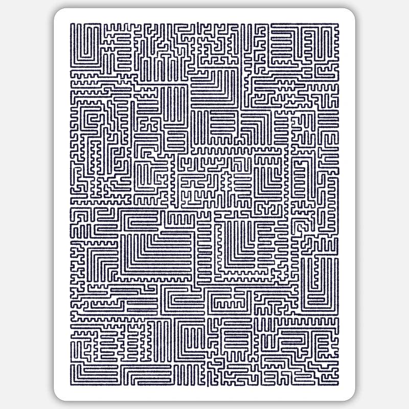 One line pattern Sticker size S (10 x 10 cm)