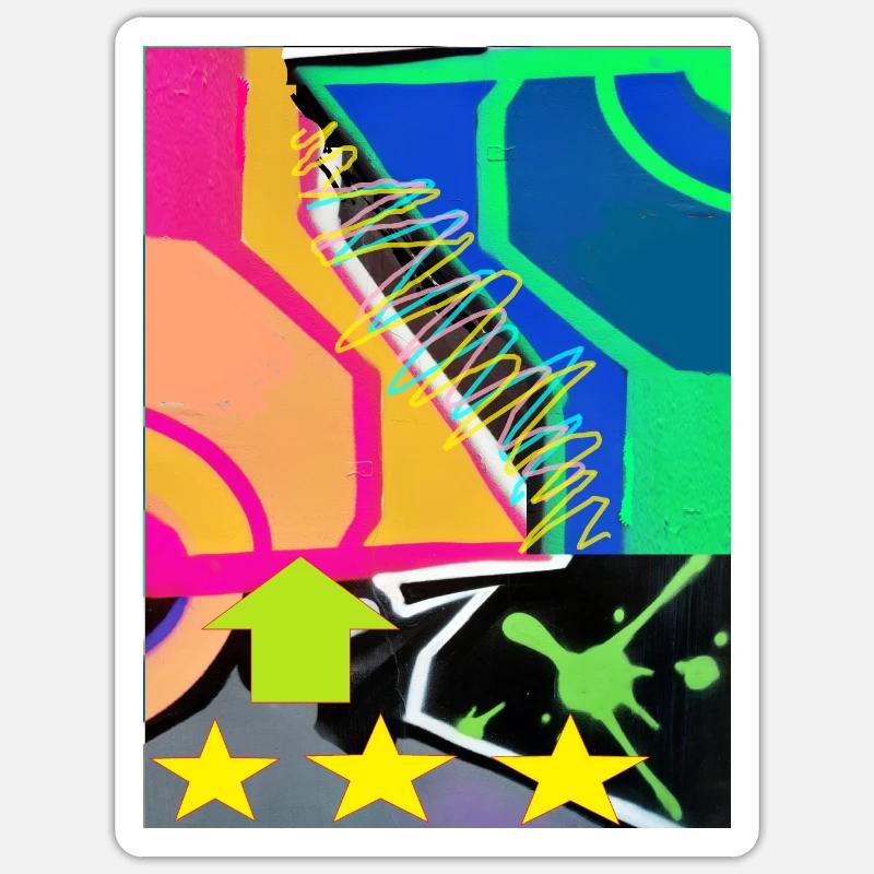 Graffiti Drapeau 1 Sticker taille S (10 x 10 cm)
