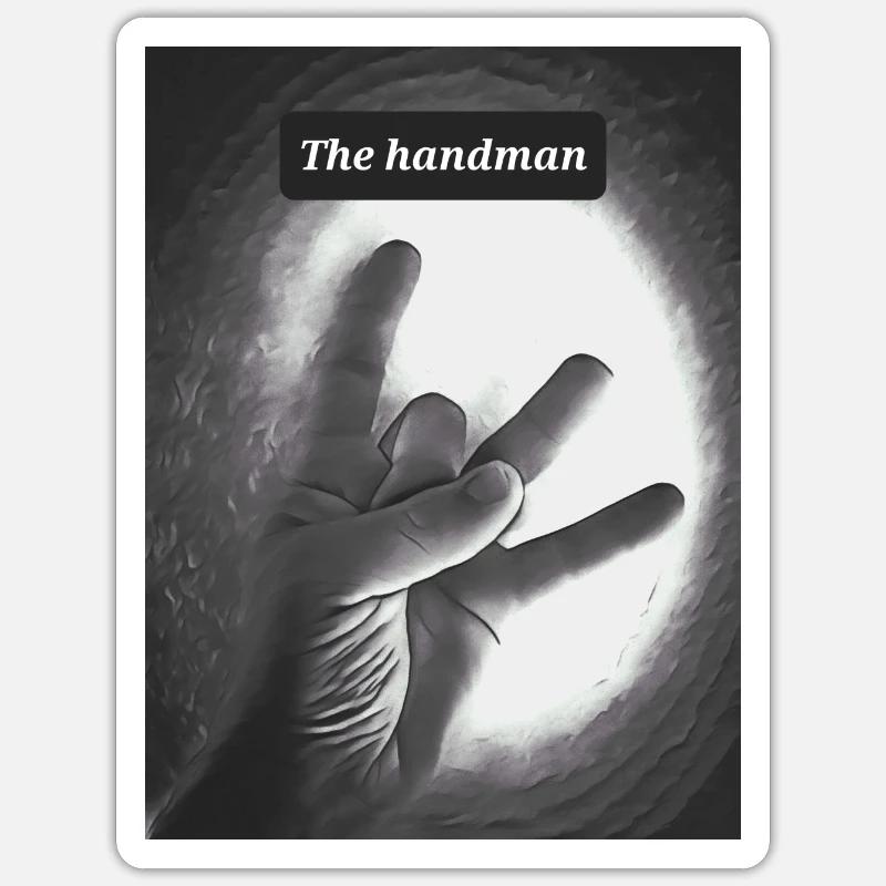 The Handman oder auf deutsch: "das Handmännchen" Sticker Größe S (10 x 10 cm)