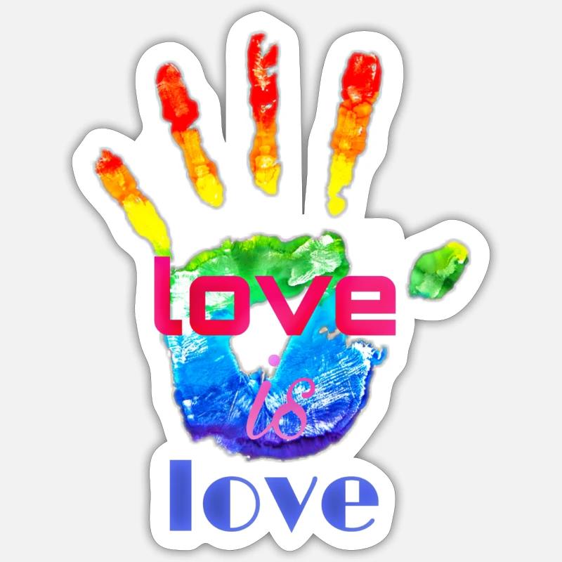 Pride Hand Sticker Größe S (10 x 10 cm)