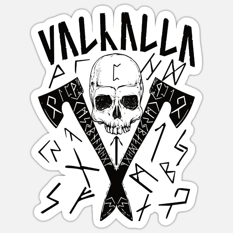 Valhalla Runes Sticker Größe S (10 x 10 cm)