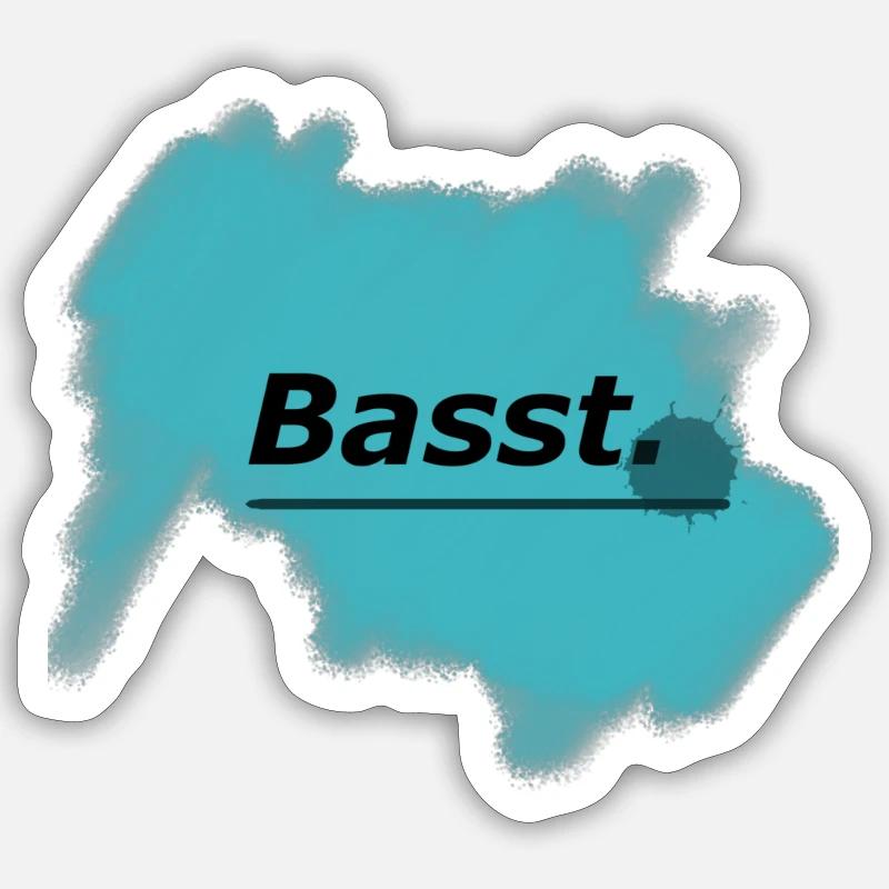 BAYERISCHES BASST - Sticker Größe S (10 x 10 cm) - Mattweiß