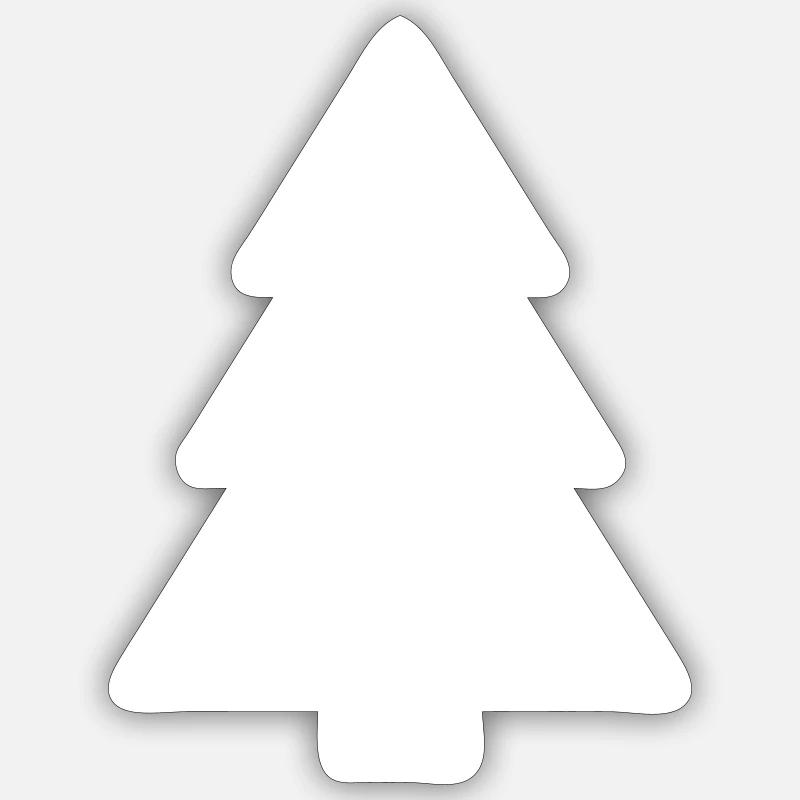 Fir Tree Vector - Sticker size S (10 x 10 cm) - white matte