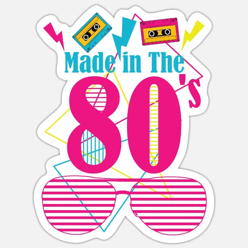 80's Made Sticker Größe S (10 x 10 cm)