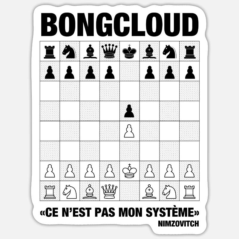 Tshirt d'échecs : Boncloud Sticker taille S (10 x 10 cm)