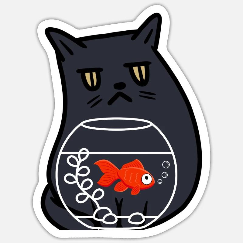 catfish - Sticker size S (10 x 10 cm) - white matte