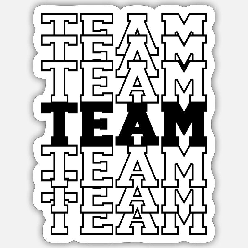 Équipe - Sticker taille S (10 x 10 cm) - blanc mat