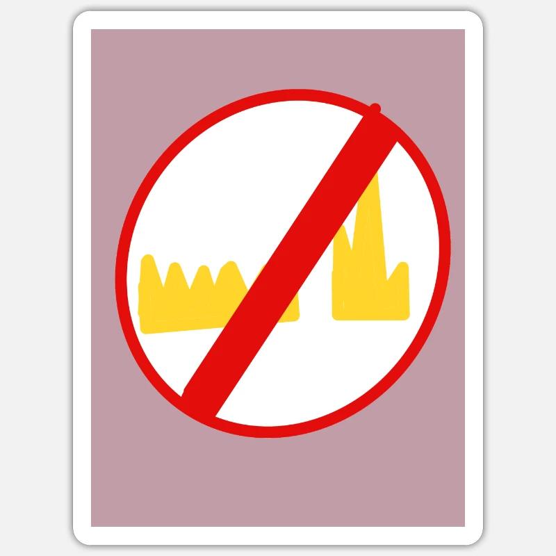 les Couronnes sont interdit . Sticker taille S (10 x 10 cm)