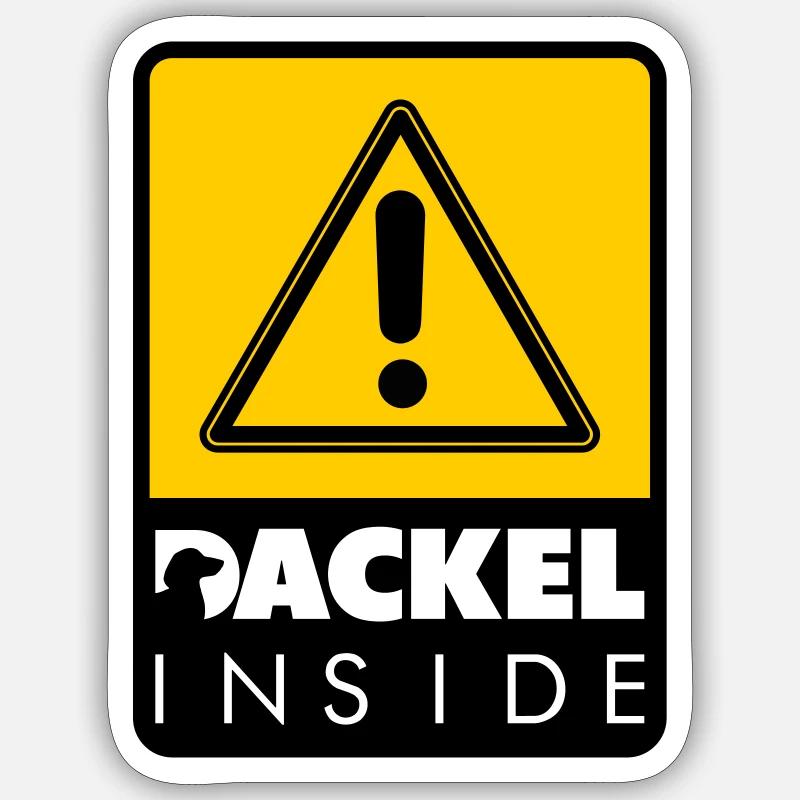 Dackel inside Sticker Größe S (10 x 10 cm)