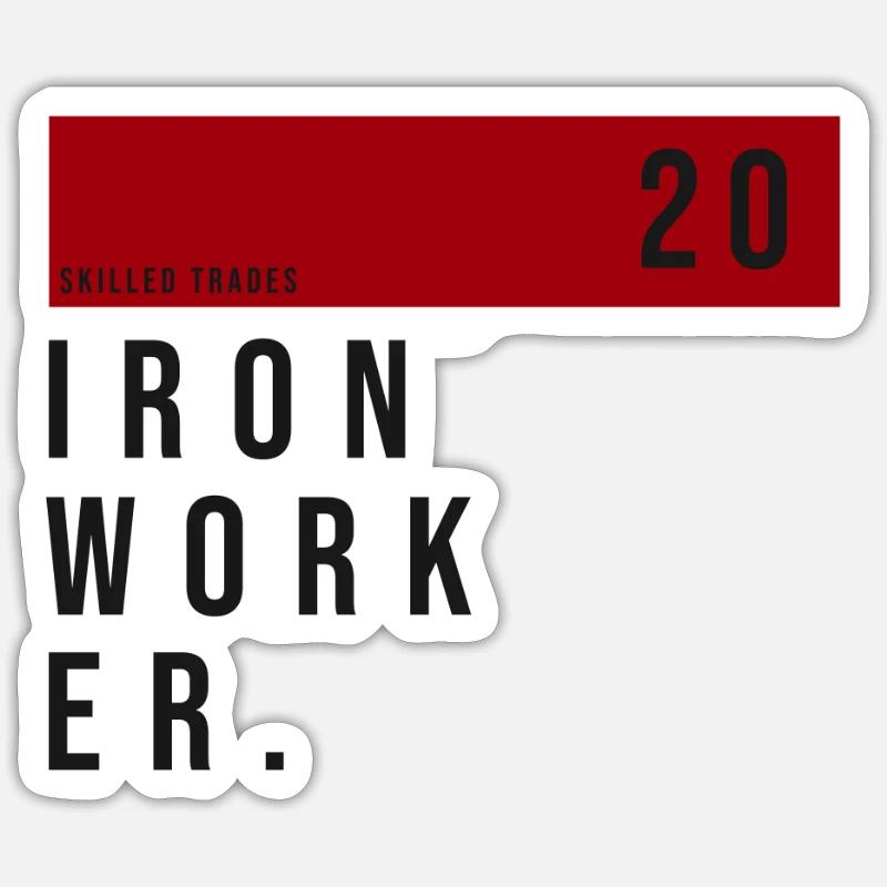 Eisenarbeiter 20 Berufe Sticker Größe S (10 x 10 cm)