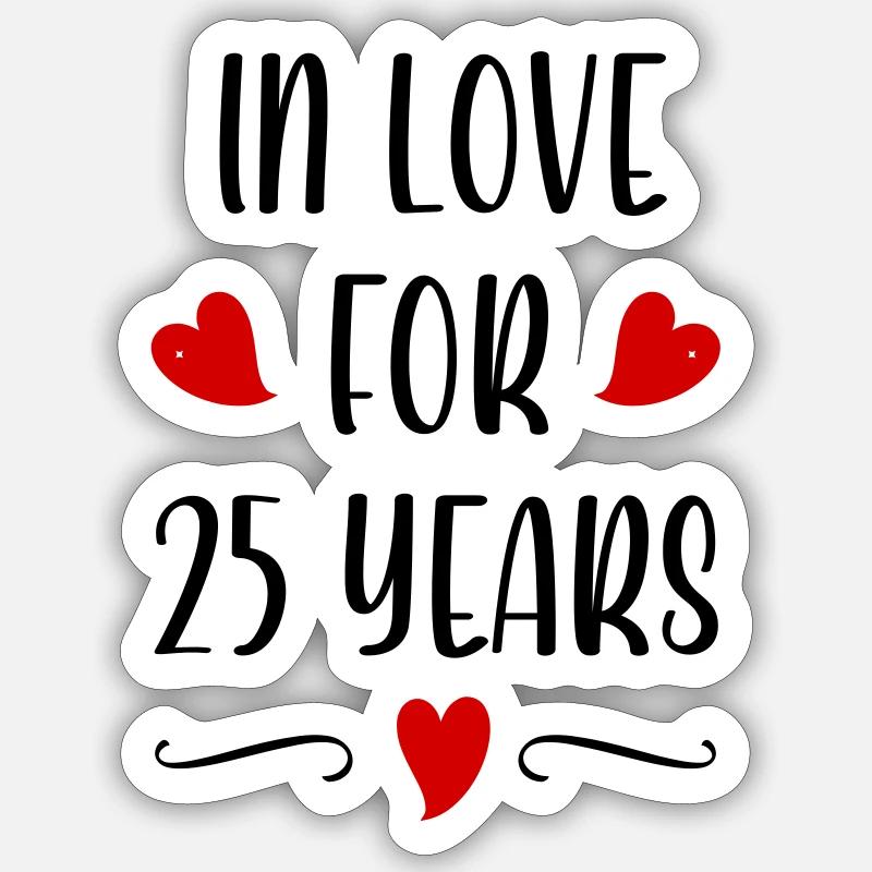 silver wedding Sticker Größe S (10 x 10 cm)