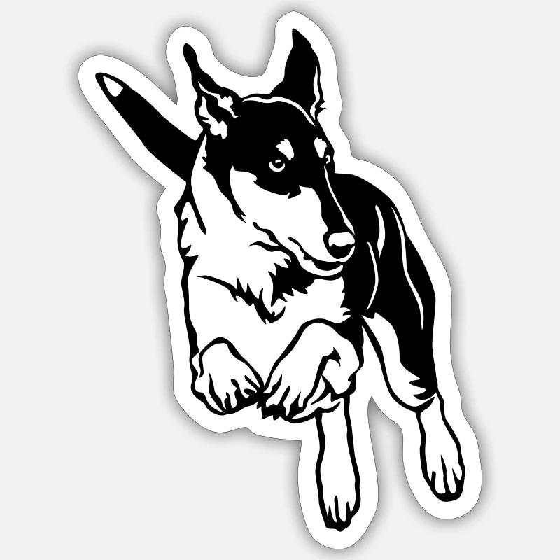 Collie - Sticker Größe S (10 x 10 cm) - Mattweiß