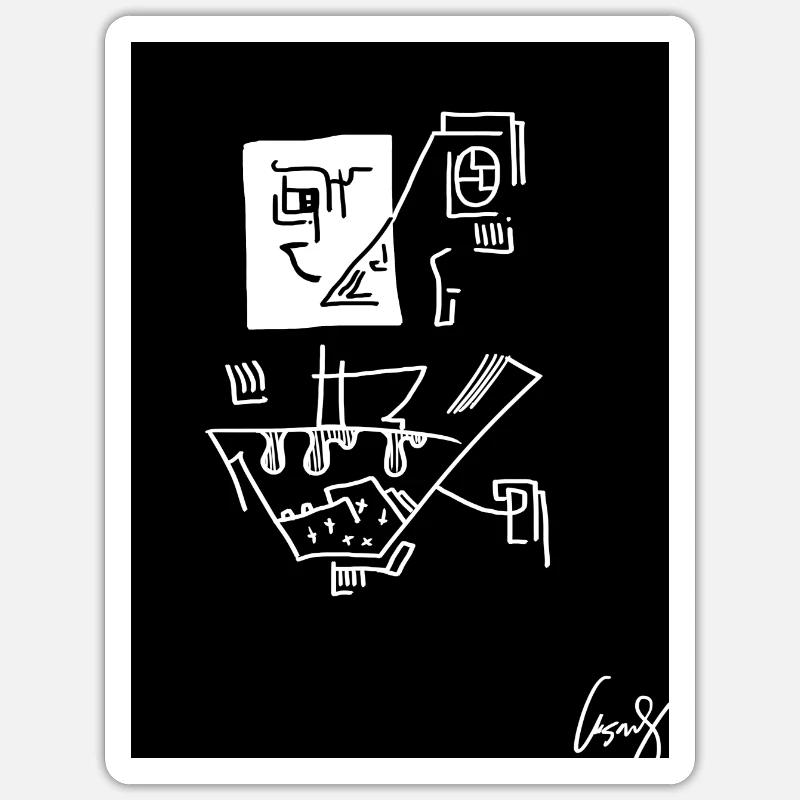 SecondView - Sticker Größe S (10 x 10 cm) - Mattweiß