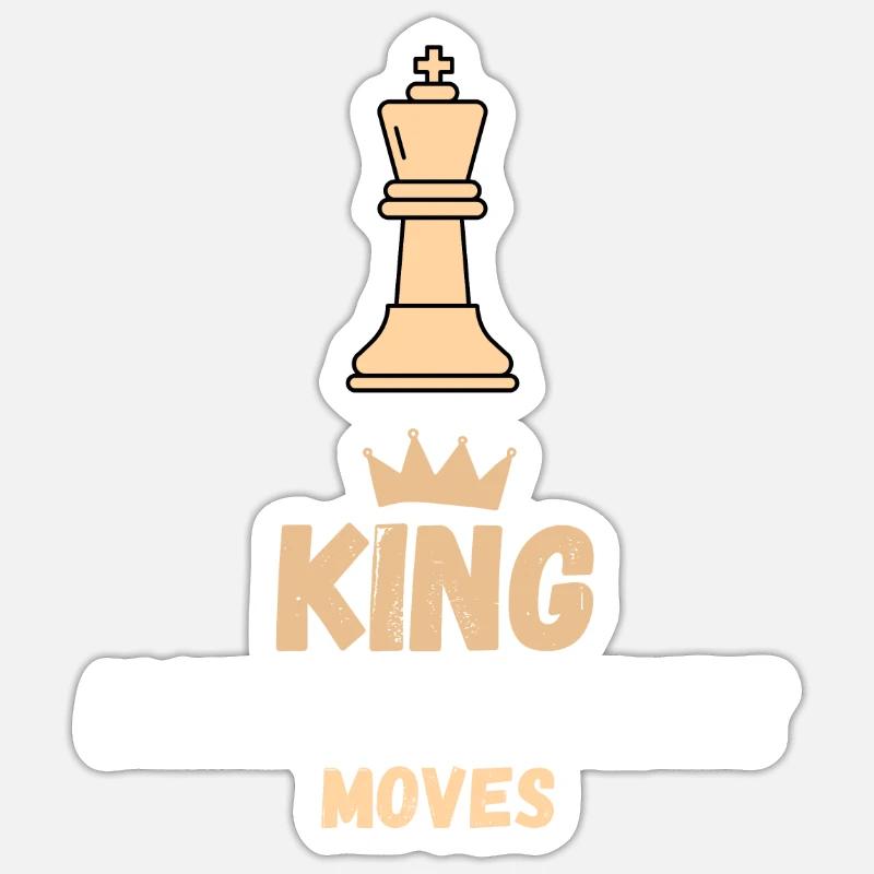 Chess Saying Gift Checkmate Queens Gambit Sticker size S (10 x 10 cm)