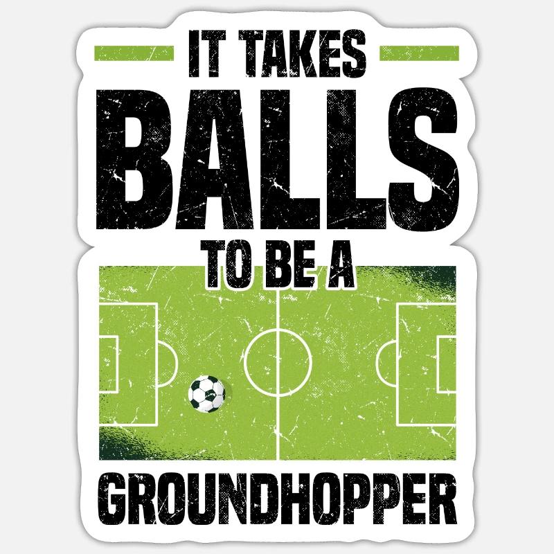 Groundhopping - Sticker Größe S (10 x 10 cm) - Mattweiß