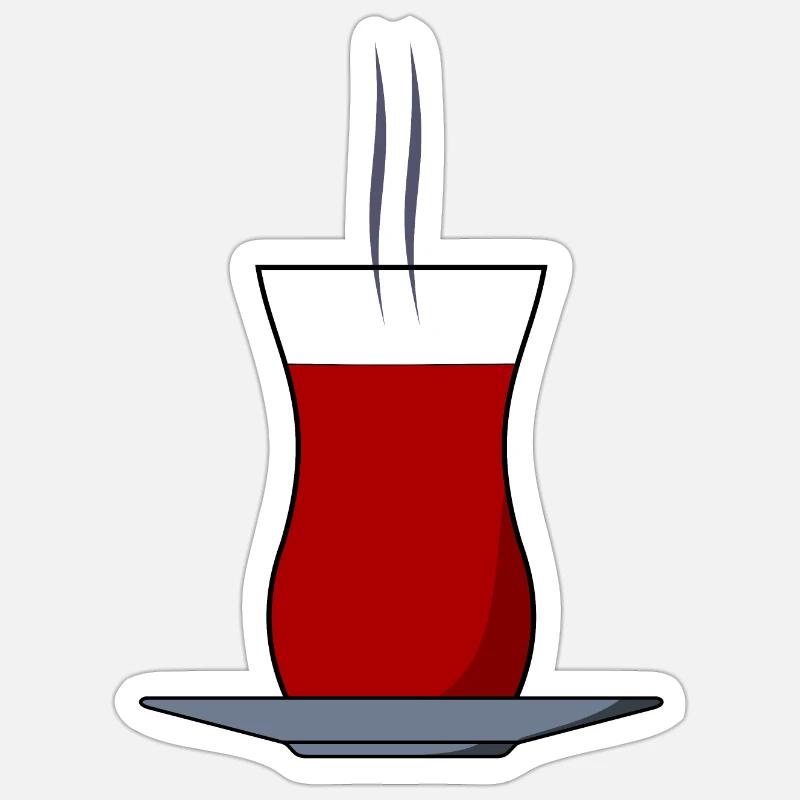 Cay Tea Bicchiere Sticker formato S (10 x 10 cm)