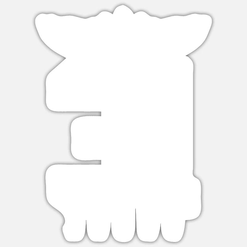 31 Couronne numérique - Sticker taille S (10 x 10 cm) - blanc mat