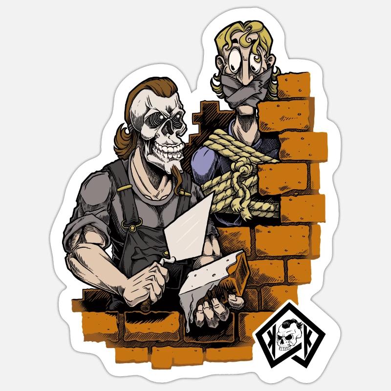 Bricklayer, master mason, craftsman, construction technician Sticker size S (10 x 10 cm)