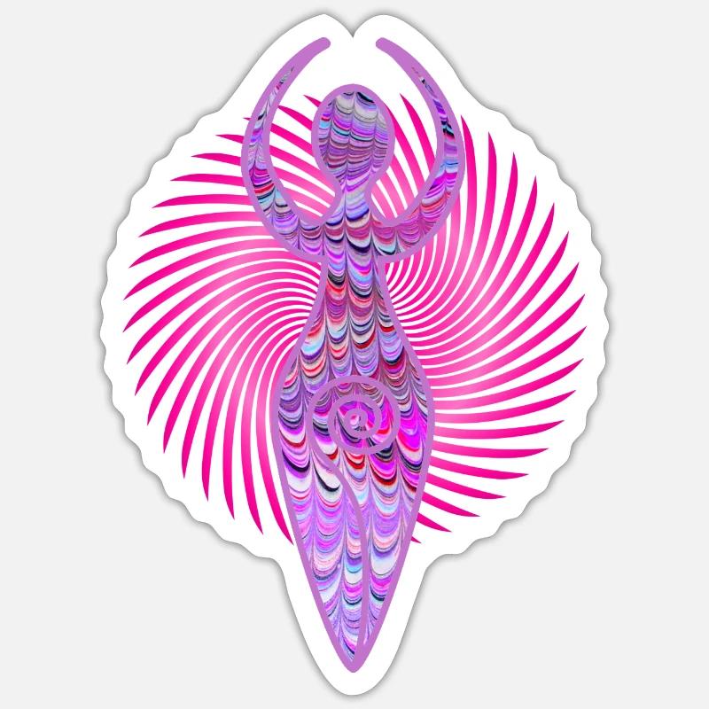 spiral goddess e 62 - Sticker size S (10 x 10 cm) - white matte