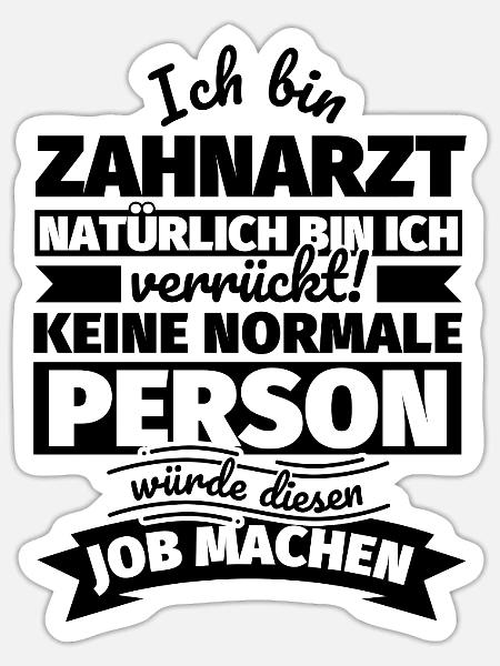Zahnarzt Geschenke - Sticker Größe S (10 x 10 cm) - Mattweiß