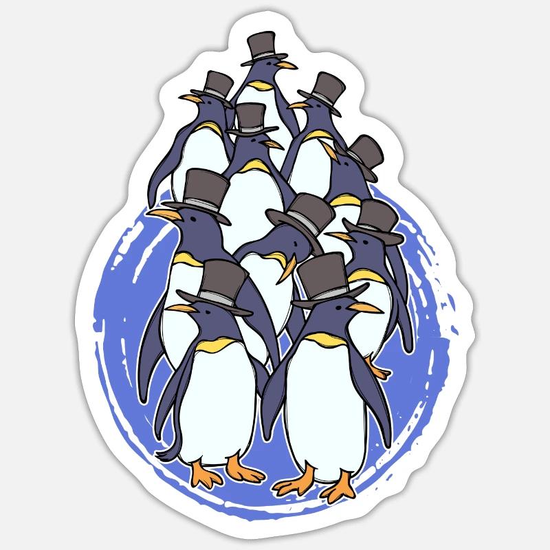 Kalt Eis Pinguin Tier Antarktis Seevogel - Sticker Größe S (10 x 10 cm) - Mattweiß
