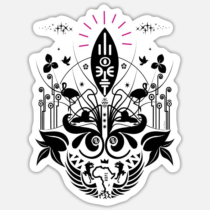 H.O.P.E -Hoffnung - Sticker Größe S (10 x 10 cm) - Mattweiß