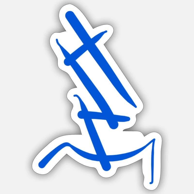 Buchstabe E in Blitzform Sticker Größe S (10 x 10 cm)