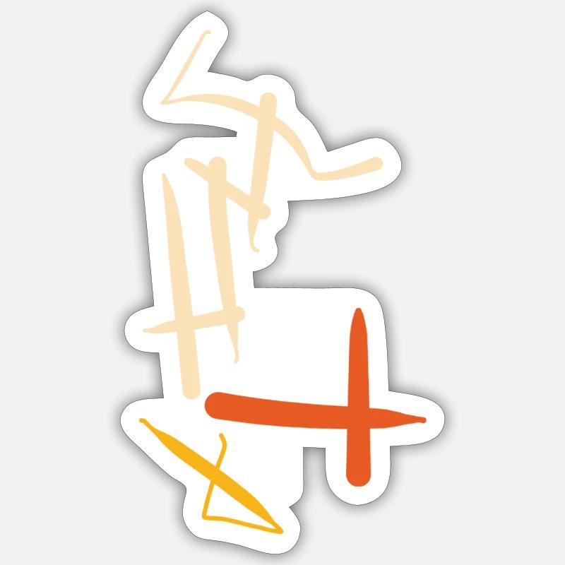 Abstractness - Sticker size S (10 x 10 cm) - white matte