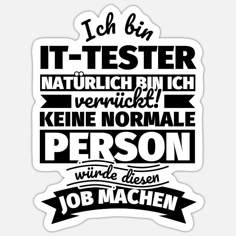 IT-Tester Geschenke - Sticker Größe S (10 x 10 cm) - Mattweiß