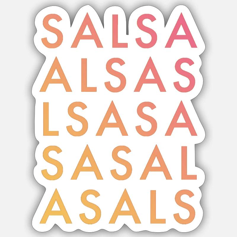 SALSA - Sticker Größe S (10 x 10 cm) - Mattweiß