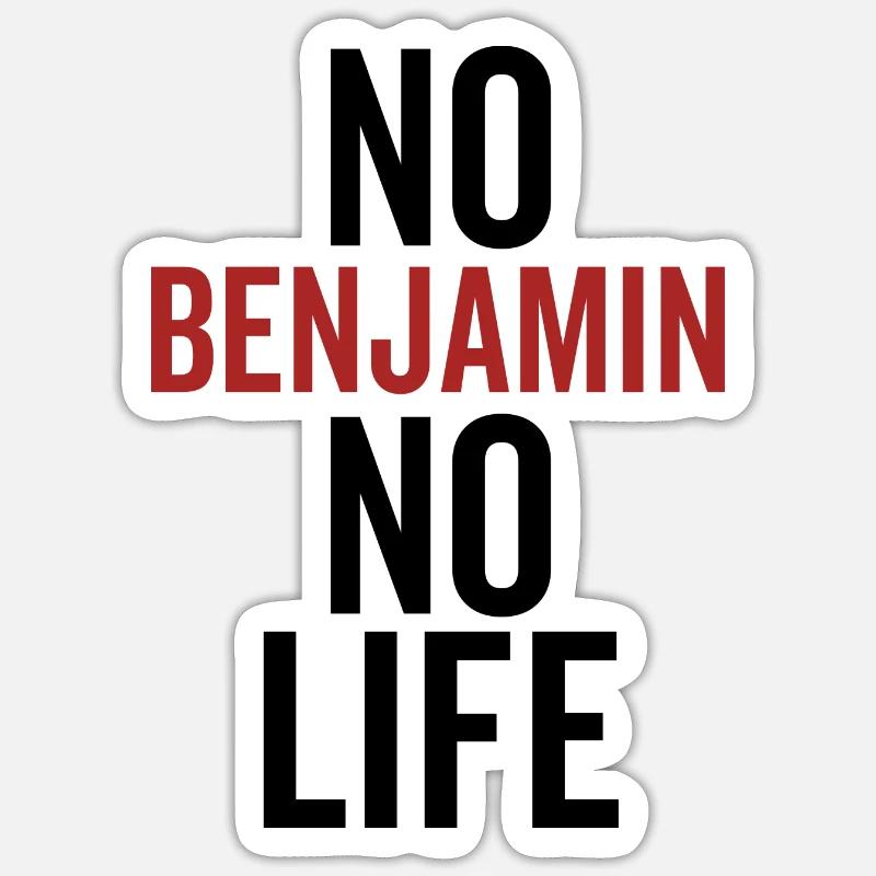 Pas de Benjamin Pas de vie Sticker taille S (10 x 10 cm)