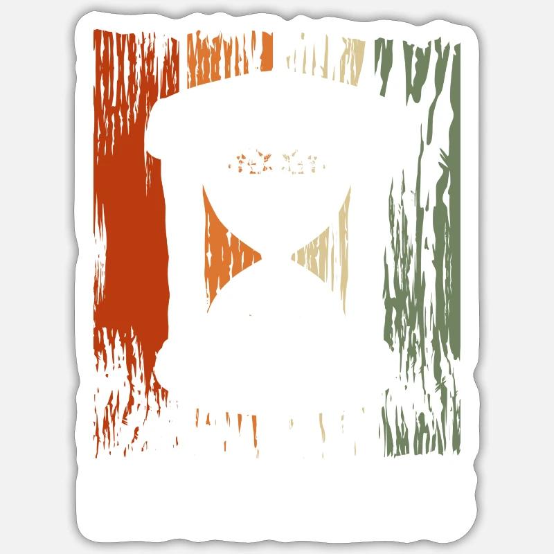 Signe horaire moderne - Sticker taille S (10 x 10 cm) - blanc mat