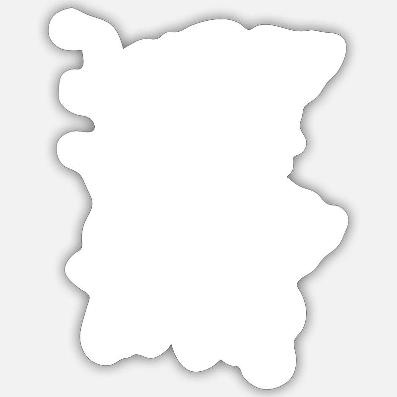 papillon blanc - Sticker taille S (10 x 10 cm) - blanc mat