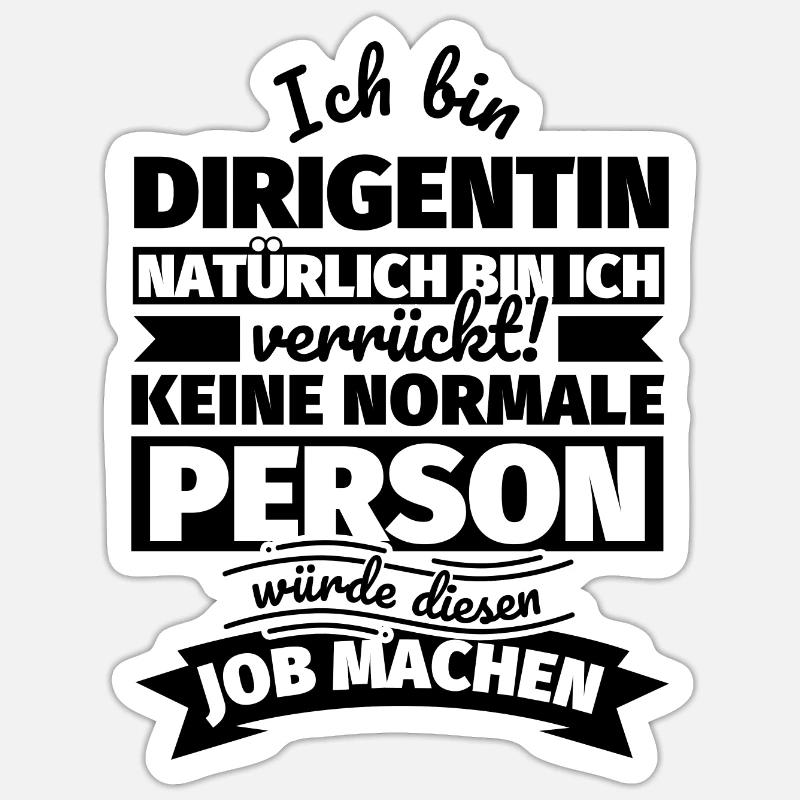 Dirigentin Geschenke Sticker Größe S (10 x 10 cm)