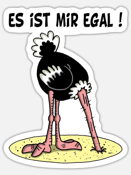 Es ist mir egal - Sticker Größe S (10 x 10 cm) - Mattweiß